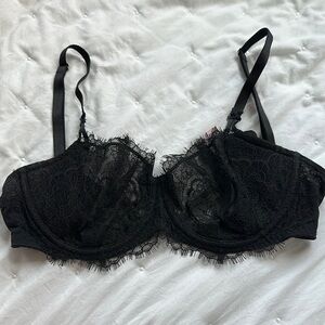 Victoria's Secret Black Lace Balconette Bra